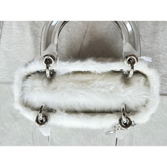 CHRISTIAN DIOR Mini Embellished Faux Fur Lady Dior Bag - Picture 5 of 15